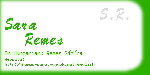 sara remes business card